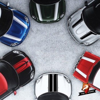 Hood Stripes Car Stickers Decals Accessories for MINI Cooper S Countryman Clubman Paceman R56 R60 R61 F54 F55 F56